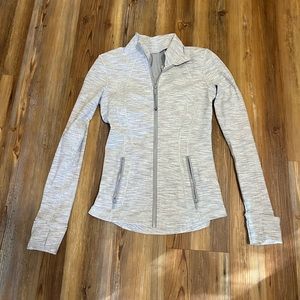 White and Grey Lululemon Jacket Size 6